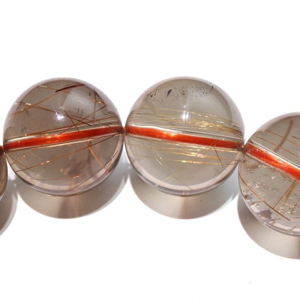 画像3: ブレス　MIXルチルクォーツ＜ブラジル産＞　丸　約16.5mm　ミックス　金運　財運　ギャンブル運　パワーストーン　天然石　品番：18212