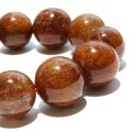 ブレス　レッドルチルクォーツ＜ブラジル産＞　丸　約16〜18mm　金運　財運　ギャンブル運　パワーストーン　天然石　品番：18207