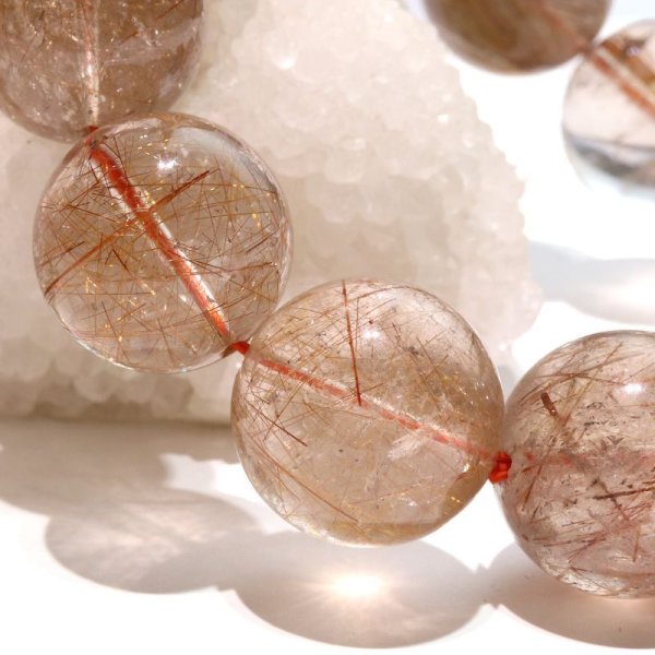 画像5: ブレス　MIXルチルクォーツ＜ブラジル産＞　丸　約19mm　ミックス　金運　財運　ギャンブル運　パワーストーン　天然石　品番：18210