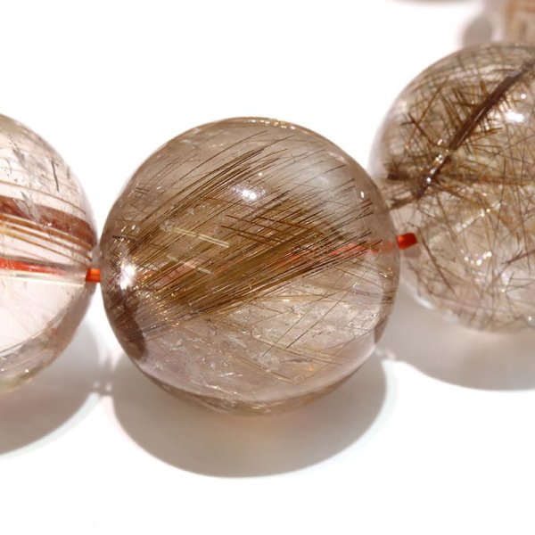 画像3: ブレス　MIXルチルクォーツ＜ブラジル産＞　丸　約19mm　ミックス　金運　財運　ギャンブル運　パワーストーン　天然石　品番：18210