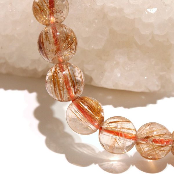 画像5: ブレス　オレンジルチルクォーツ＜ブラジル産＞　丸　約8mm　金運　財運　ギャンブル運　パワーストーン　天然石　品番：18224