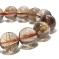 ブレス　MIXルチルクォーツ＜ブラジル産＞　丸　約13mm　ミックス　金運　財運　ギャンブル運　パワーストーン　天然石　品番：18213