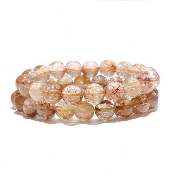 画像3: ブレス　オレンジルチルクォーツ＜ブラジル産＞　丸　約10.5mm　金運　財運　ギャンブル運　パワーストーン　天然石　品番：18223