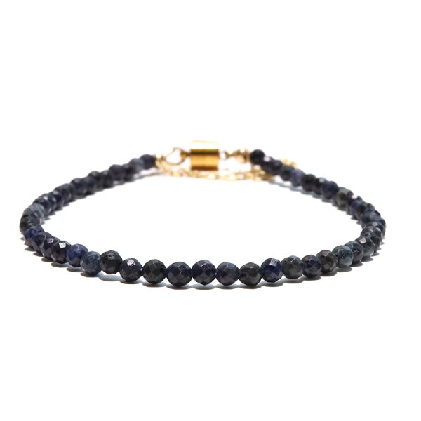 画像3: ブレス　サファイア　カット　約3mm　マグネット式　日本製　蒼玉　勝利　希少性　9月誕生石　パワーストーン　天然石　品番：18261