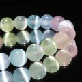 ブレス　セレナイトMIX＜モロッコ産＞　丸　約8mm　精霊　月の女神　エネルギー　浄化　癒し　パワーストーン　天然石　品番：18282