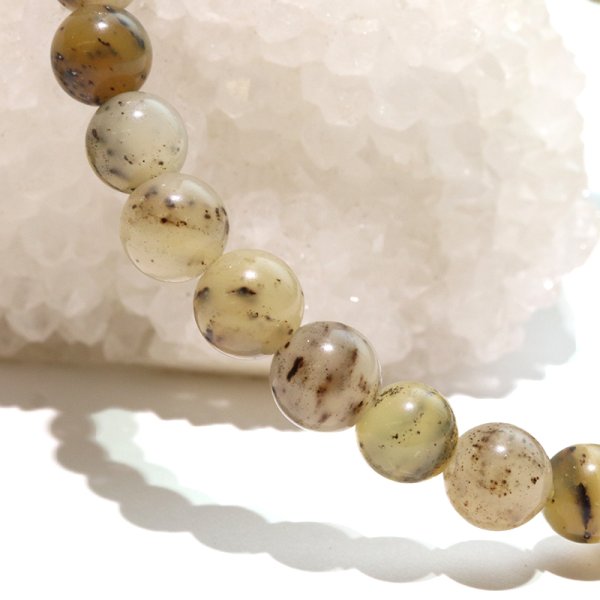 画像5: ブレス　デンドリチックオパール＜ブラジル産＞　丸　約6mm　希望　幸運　愛　パワーストーン　天然石　品番：18316