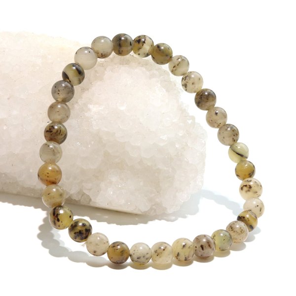 画像6: ブレス　デンドリチックオパール＜ブラジル産＞　丸　約6mm　希望　幸運　愛　パワーストーン　天然石　品番：18316