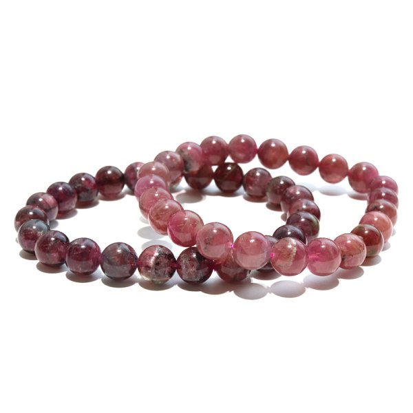 画像4: ブレス　レッドトルマリン＜ブラジル産＞　丸　約8mm　調和　安定　浄化　パワーストーン　天然石　品番：18330