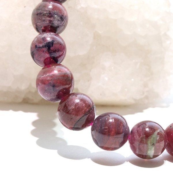 画像5: ブレス　レッドトルマリン＜ブラジル産＞　丸　約8mm　調和　安定　浄化　パワーストーン　天然石　品番：18330