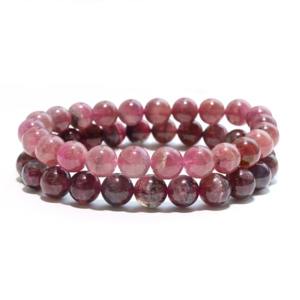 画像3: ブレス　レッドトルマリン＜ブラジル産＞　丸　約8mm　調和　安定　浄化　パワーストーン　天然石　品番：18330