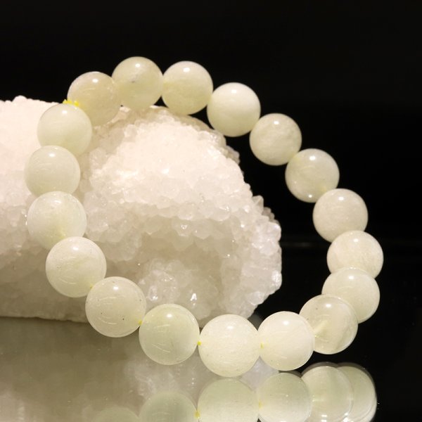 画像6: ブレス　リビアングラス＜エジプト産＞　丸　約11mm　ポジティブ　直感力　ヒーリング　パワーストーン　天然石　品番：18388