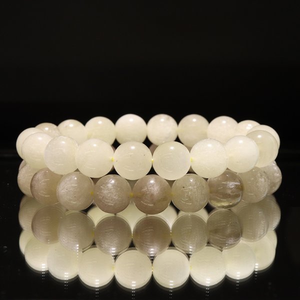 画像3: ブレス　リビアングラス＜エジプト産＞　丸　約11mm　ポジティブ　直感力　ヒーリング　パワーストーン　天然石　品番：18388