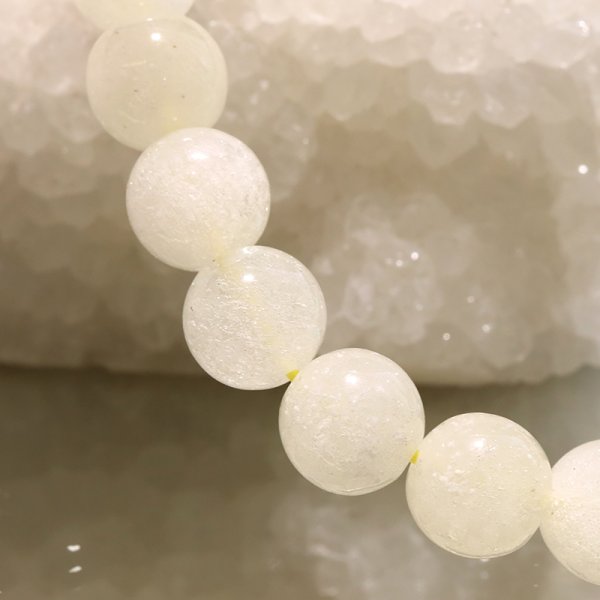 画像5: ブレス　リビアングラス＜エジプト産＞　丸　約8.5mm　ポジティブ　直感力　ヒーリング　パワーストーン　天然石　品番：18393