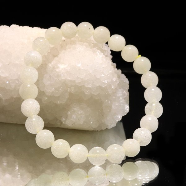 画像6: ブレス　リビアングラス＜エジプト産＞　丸　約8.5mm　ポジティブ　直感力　ヒーリング　パワーストーン　天然石　品番：18393