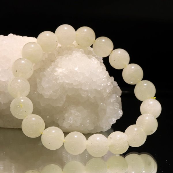 画像6: ブレス　リビアングラス＜エジプト産＞　丸　約10mm　ポジティブ　直感力　ヒーリング　パワーストーン　天然石　品番：18390