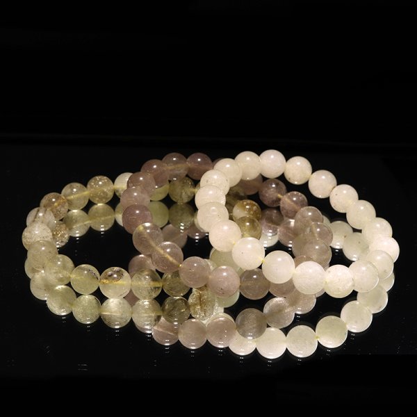 画像4: ブレス　リビアングラス＜エジプト産＞　丸　約10mm　ポジティブ　直感力　ヒーリング　パワーストーン　天然石　品番：18390