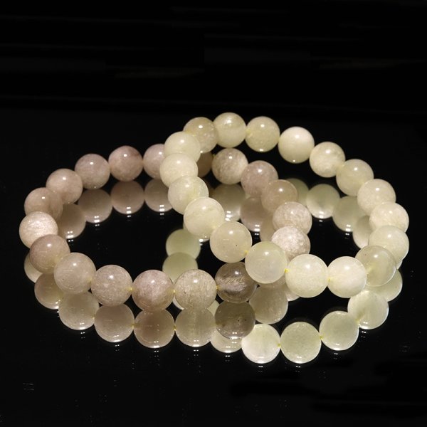 画像4: ブレス　リビアングラス＜エジプト産＞　丸　約11mm　ポジティブ　直感力　ヒーリング　パワーストーン　天然石　品番：18388