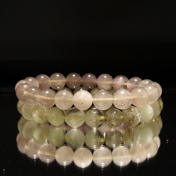 画像3: ブレス　リビアングラス＜エジプト産＞　丸　約10mm　ポジティブ　直感力　ヒーリング　パワーストーン　天然石　品番：18390