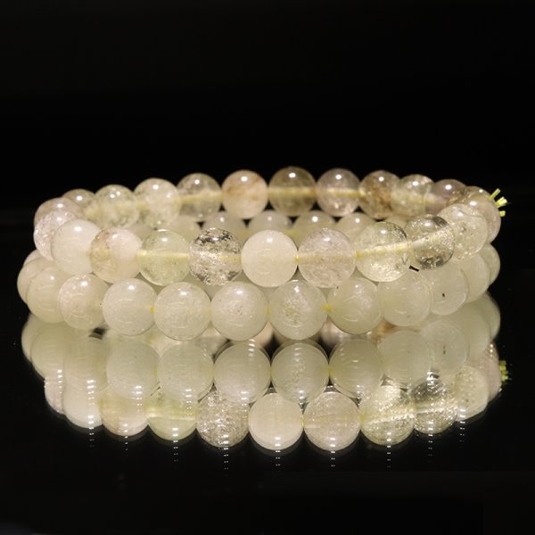 画像3: ブレス　リビアングラス＜エジプト産＞　丸　約8.5mm　ポジティブ　直感力　ヒーリング　パワーストーン　天然石　品番：18393