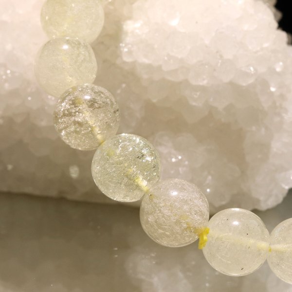 画像5: ブレス　リビアングラス＜エジプト産＞　丸　約9.5mm　ポジティブ　直感力　ヒーリング　パワーストーン　天然石　品番：18391