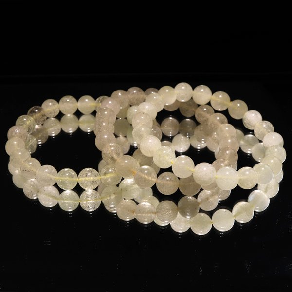 画像4: ブレス　リビアングラス＜エジプト産＞　丸　約9.5mm　ポジティブ　直感力　ヒーリング　パワーストーン　天然石　品番：18391