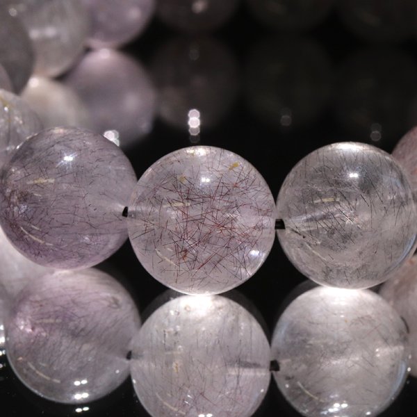 画像4: ブレス　花火スーパーセブン　丸　約13mm　ブラジル産　レア　幸運　潜在能力の開花　魔除け　愛と調和　天然石　品番： 15196