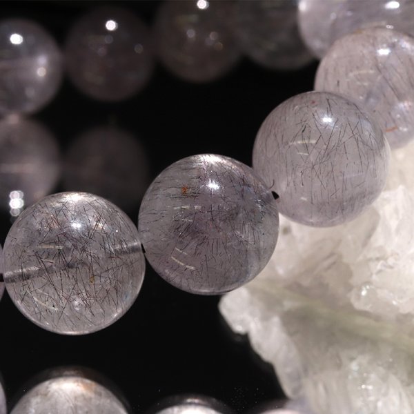 画像3: ブレス　花火スーパーセブン　丸　約13mm　ブラジル産　レア　幸運　潜在能力の開花　魔除け　愛と調和　天然石　品番： 15196