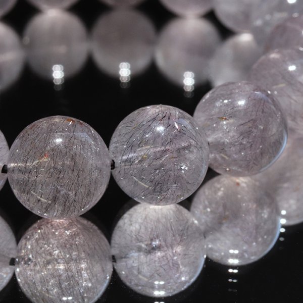 画像4: ブレス　花火スーパーセブン　丸　約12mm　ブラジル産　レア　幸運　潜在能力の開花　魔除け　愛と調和　天然石　品番： 18442