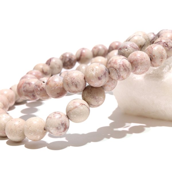 画像4: 【日本銘石】ブレス　フェアリースキンヘマタイト＜広島県＞　丸　約8mm　情熱　勇気　勝利　パワーストーン　天然石　品番：18495