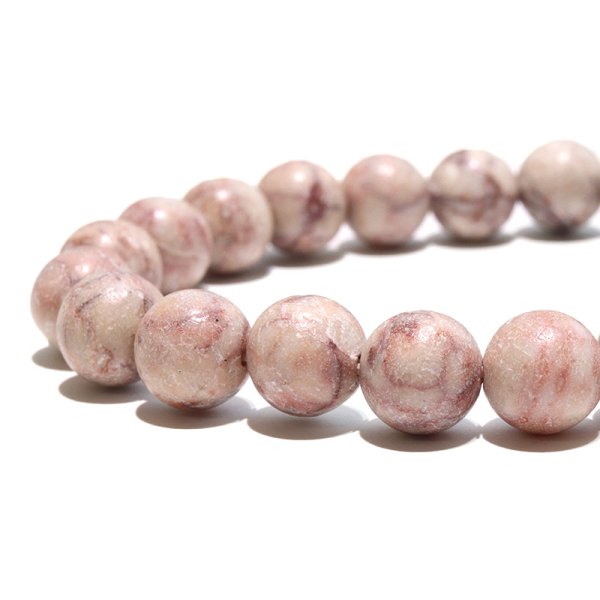 画像3: 【日本銘石】ブレス　フェアリースキンヘマタイト＜広島県＞　丸　約8mm　情熱　勇気　勝利　パワーストーン　天然石　品番：18495