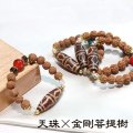 【現品限り】【パワーズウッド】　ブレス　天珠(金剛杵天珠)×金剛菩提樹　品番：18508