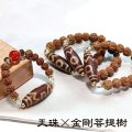 【現品限り】【パワーズウッド】　ブレス　天珠（息増懐誅天珠）×金剛菩提樹　品番：18507
