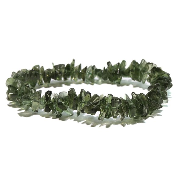 画像5: ブレス　モルダバイト＜チェコ産＞　さざれ　約4.7〜10.7ｍｍ　証明書付き　才能　能力　魔除け　厄除け　パワーストーン　天然石　品番：18532