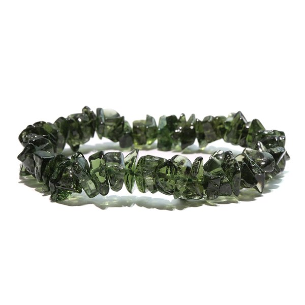 画像5: ブレス　モルダバイト＜チェコ産＞　さざれ　約6.4〜12.4ｍｍ　証明書付き　才能　能力　魔除け　厄除け　パワーストーン　天然石　品番：18531