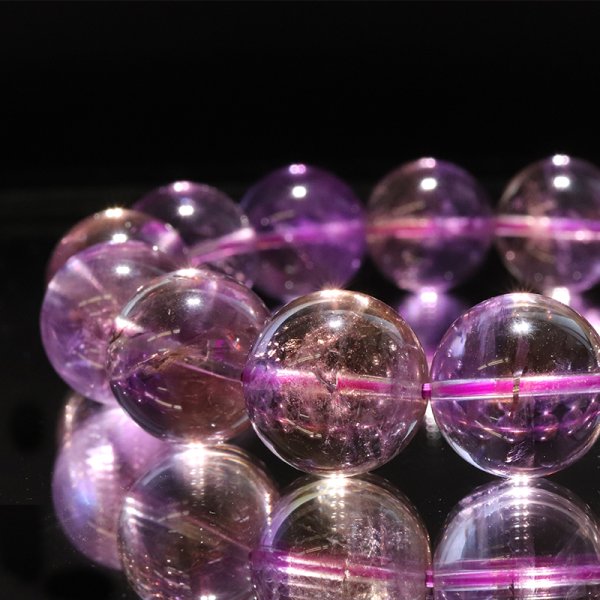 画像3: ブレス　アメトリン＜ボリビア産＞　丸　約15mm　癒し　浄化　パープル　パワーストーン　天然石　品番：18555