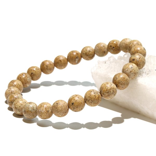 画像4: 【日本銘石】ブレス　タツナイト＜兵庫県＞　黄　水研磨　丸　約8mm　健康　安産　縁結び　パワーストーン　天然石　品番：18550