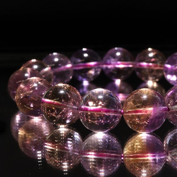 画像3: ブレス　アメトリン＜ボリビア産＞　丸　約13mm　癒し　浄化　パープル　パワーストーン　天然石　品番：18556