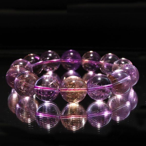 画像5: ブレス　アメトリン＜ボリビア産＞　丸　約15mm　癒し　浄化　パープル　パワーストーン　天然石　品番：18555