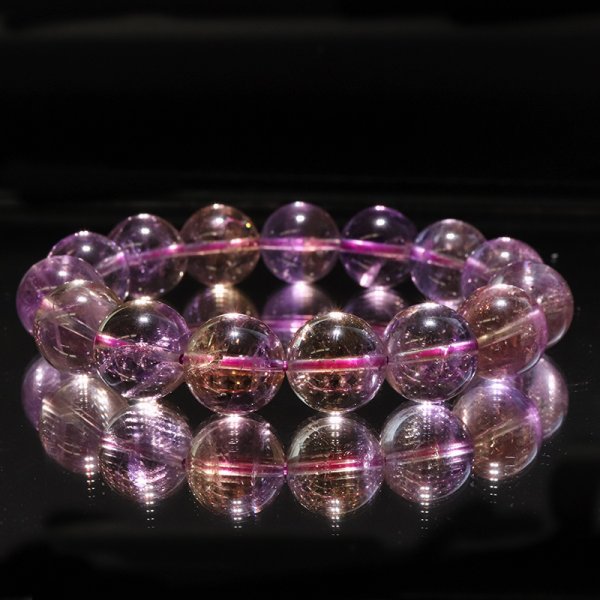 画像5: ブレス　アメトリン＜ボリビア産＞　丸　約13mm　癒し　浄化　パープル　パワーストーン　天然石　品番：18556