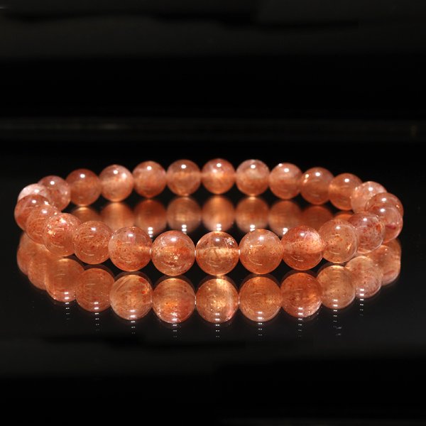 画像5: ブレス　サンストーン＜インド産＞　丸　約8mm　癒し　浄化　サポート　パワーストーン　天然石　品番：18552