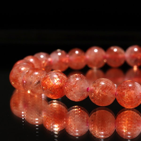 画像3: ブレス　サンストーン＜インド産＞　丸　約7mm　癒し　浄化　サポート　パワーストーン　天然石　品番：18553