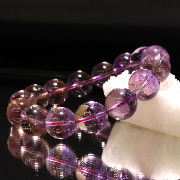 画像4: ブレス　アメトリン＜ボリビア産＞　丸　約13mm　癒し　浄化　パープル　パワーストーン　天然石　品番：18556