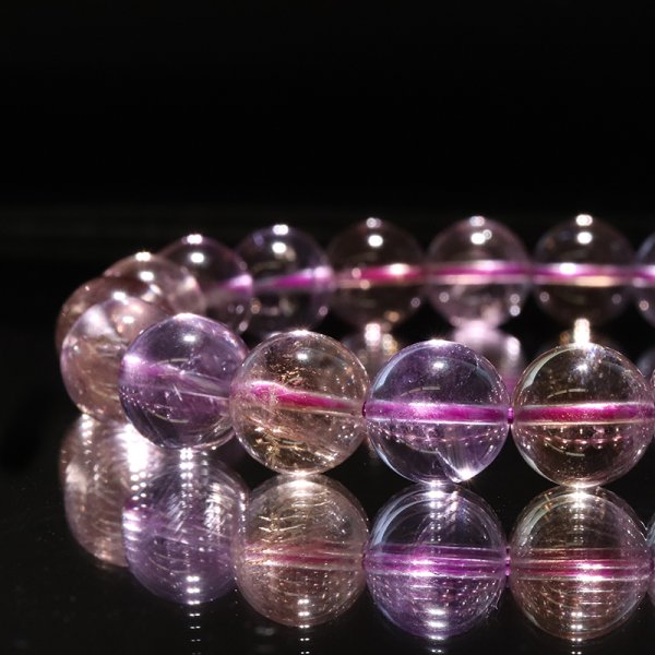 画像3: ブレス　アメトリン＜ボリビア産＞　丸　約10mm　癒し　浄化　パープル　パワーストーン　天然石　品番：18557