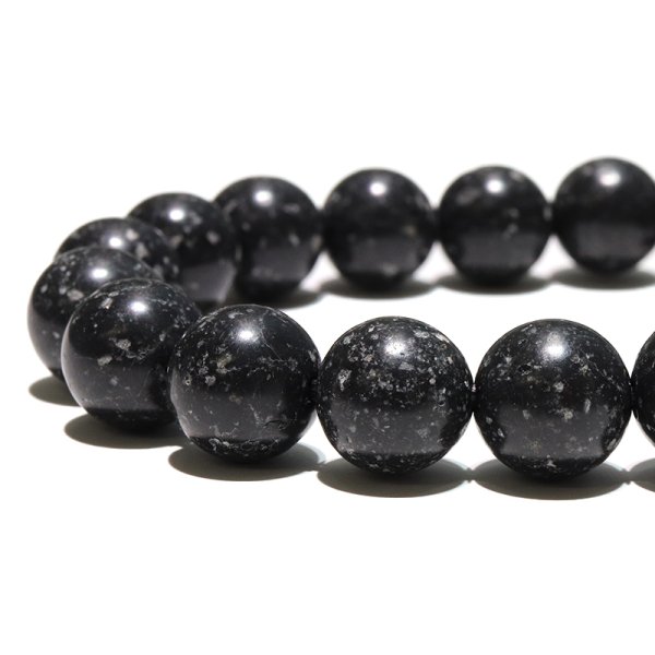 画像3: 【日本銘石】ブレス　常願寺石＜富山県産＞　丸　約10mm　常に願う　水難除け　厄除け　パワーストーン　天然石　品番：18558