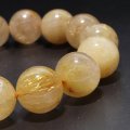 ブレス　ルチルクォーツ＜ブラジル産＞　丸　約14mm　金運　財運　ギャンブル運　パワーストーン　天然石　品番：18560