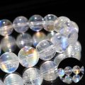 ブレス　ホワイトラブラドライト(レインボームーンストーン)＜マダガスカル産＞　丸　約9.5mm　平和　穏やかさ　癒し　恋愛　パワーストーン　天然石　品番：18742
