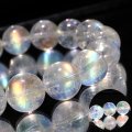 ブレス　ホワイトラブラドライト(レインボームーンストーン)＜マダガスカル産＞　丸　約11mm　平和　穏やかさ　癒し　恋愛　パワーストーン　天然石　品番：18606