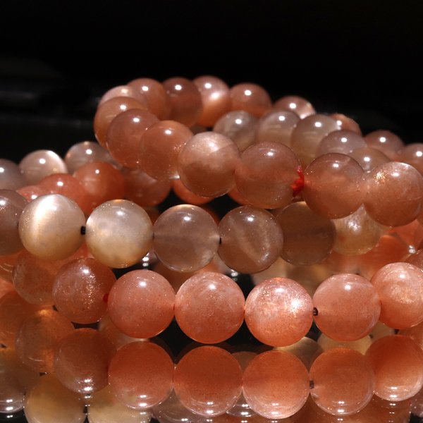 画像4: ブレス　サンムーンストーン＜タンザニア産＞　丸　約9.5mm　人間関係　幸福　悩みの解消　パワーストーン　天然石　品番：18629