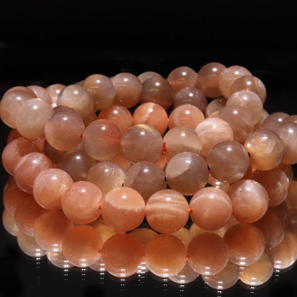 画像4: ブレス　サンムーンストーン＜タンザニア産＞　丸　約10.5mm　人間関係　幸福　悩みの解消　パワーストーン　天然石　品番：18627