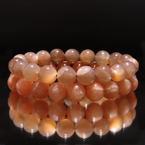 画像6: ブレス　サンムーンストーン＜タンザニア産＞　丸　約10.5mm　人間関係　幸福　悩みの解消　パワーストーン　天然石　品番：18627